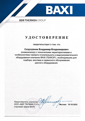 Baxi Скорлупкин